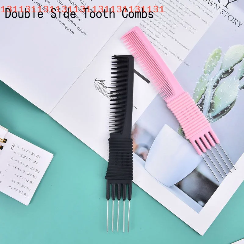 

Масляная головка, вьющаяся расческа, мужские двухсторонние расчески с зубцами, стальная игла, вилка, расчески, щетка для волос, парикмахерская, парикмахерские инструменты