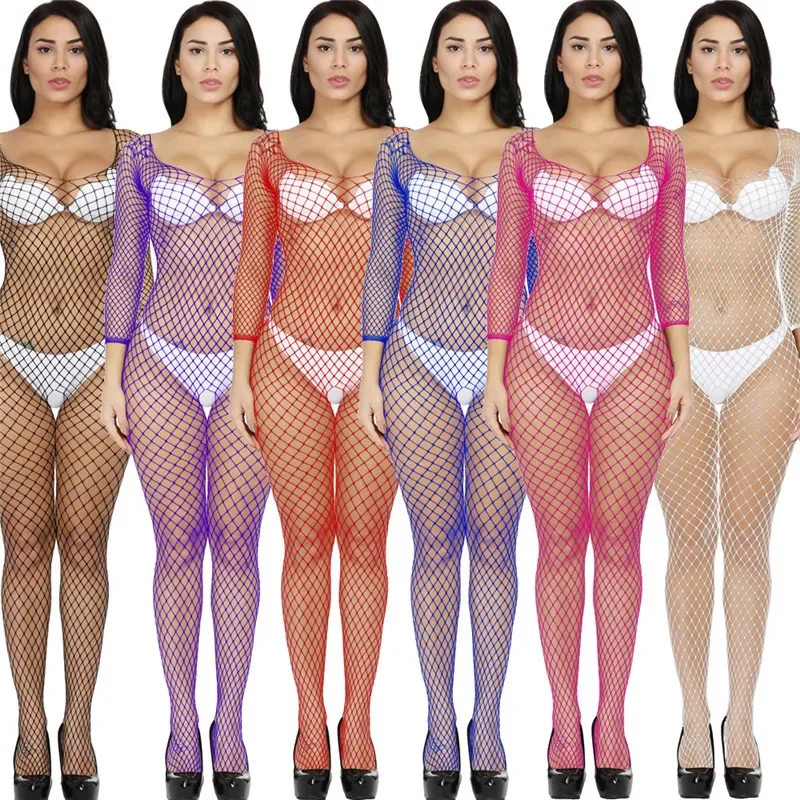 Sexy Transparent Fishnet Bodystockings Women Lingerie for Women Full Body Erotic Porno Bodysuit Sex Crotchless Teddy Catsuit