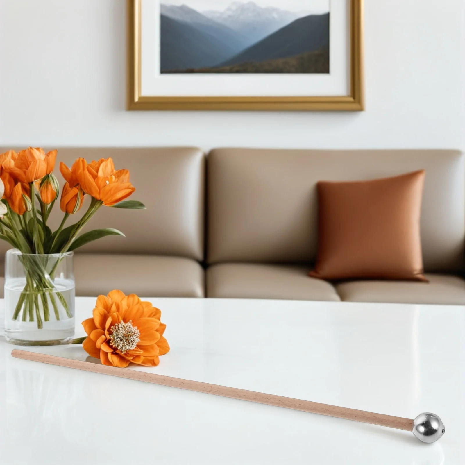 

2pcs Bell Mallets Metal Head Glockenspiel Sticks Xylophone Percussion Hammer Wooden Handle Chime Mallet Replacement Drum