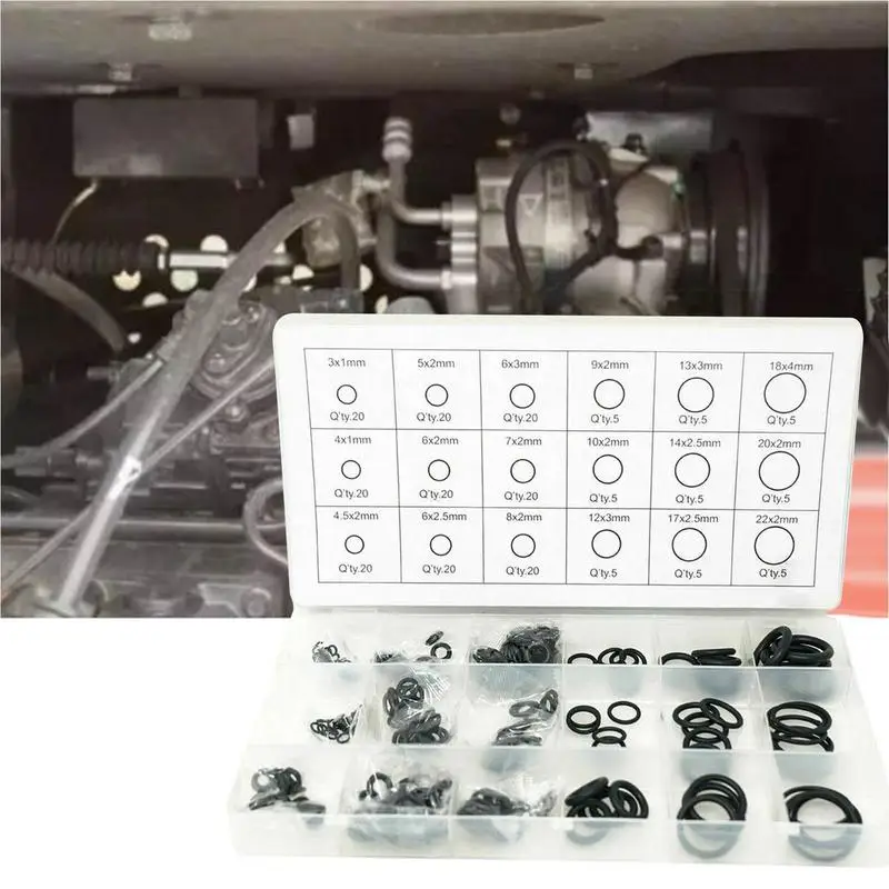 Assorted Sealing Gasket Set 225pcs Assorted Sealing Gasket Set 18 Size Combination Gasket Repair Box For Engines Faucets Seal