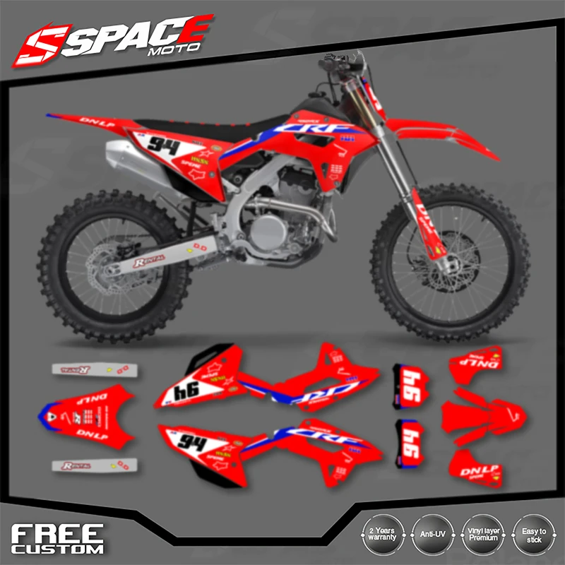 

Специальная мотоциклетная графическая фоновая наклейка SPACE для HONDA 2022-2024 CRF250RX 2021 2022 2023 2024 CRF450RX, наборы наклеек