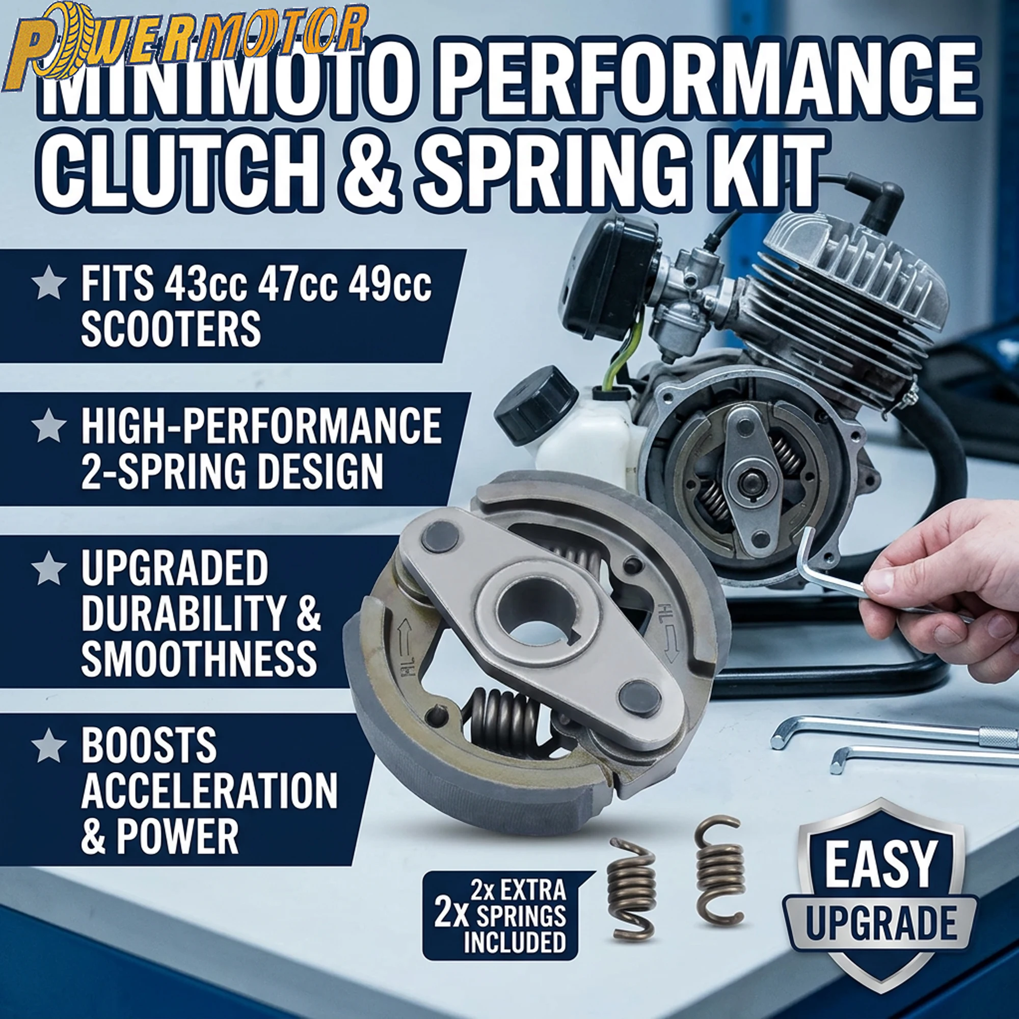 

Scooter Motorcycle Clutch Throw Block 2 Spring 44-6 High Performance 2 Stroke Engine For 43cc 47cc 49cc Minimoto Modified Parts