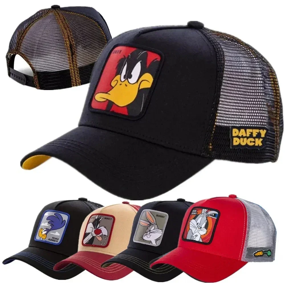 Gran oferta, gorra Unisex de dibujos animados de Anime, gorra de béisbol con parche bordado de alta calidad, gorra de camionero para hombre y mujer, sombreros de malla, sombrero para el sol