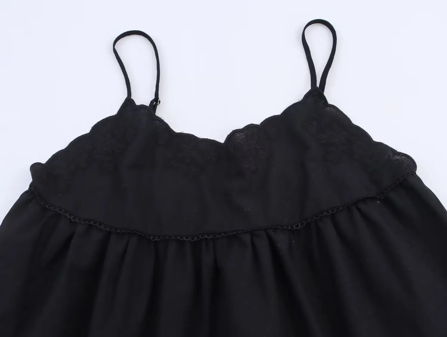 Maxdutti Women's Black Lace Cotton Embroidered Shirt Women's Hollow  Out Vacation Tank Top Women Blouse