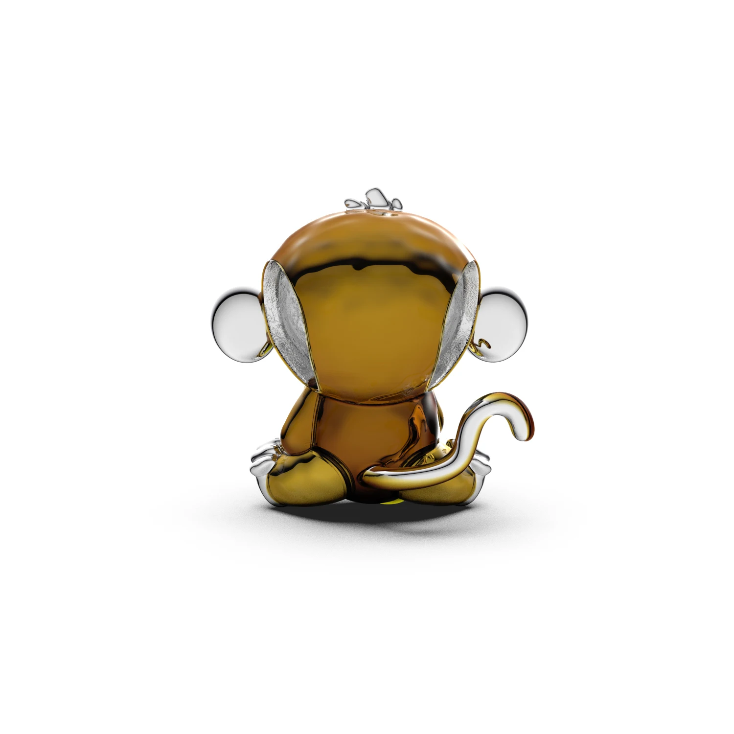 Manyilus Banana Monkey Charm 925 Sterling Silver Fun Animal Jewelry Pendant for Original Bracelet Playful Gift for Animal Lovers view 2