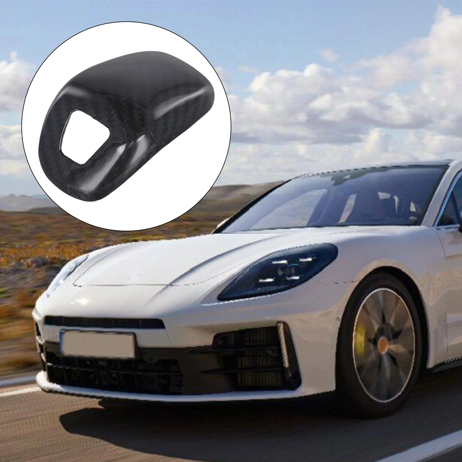 Agressieve stijlverbetering met versnellingspookknop van echte koolstofvezel Consolekopaccessoire Geschikt voor Panamera 971