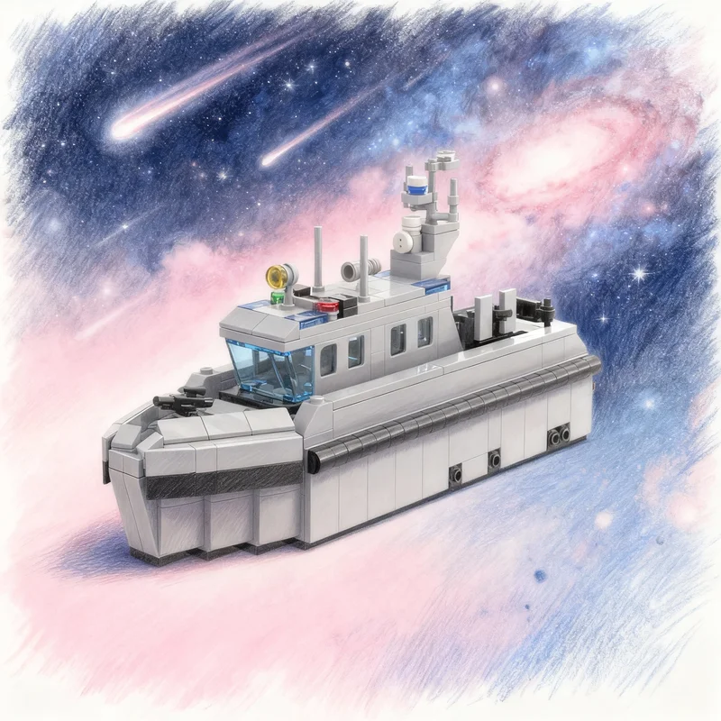 416pcs MOC Boat Miniature Cutlass Class Royal Navy Patrol Launch Model Toy Building Blocks Architecture Christmas Gift Brick