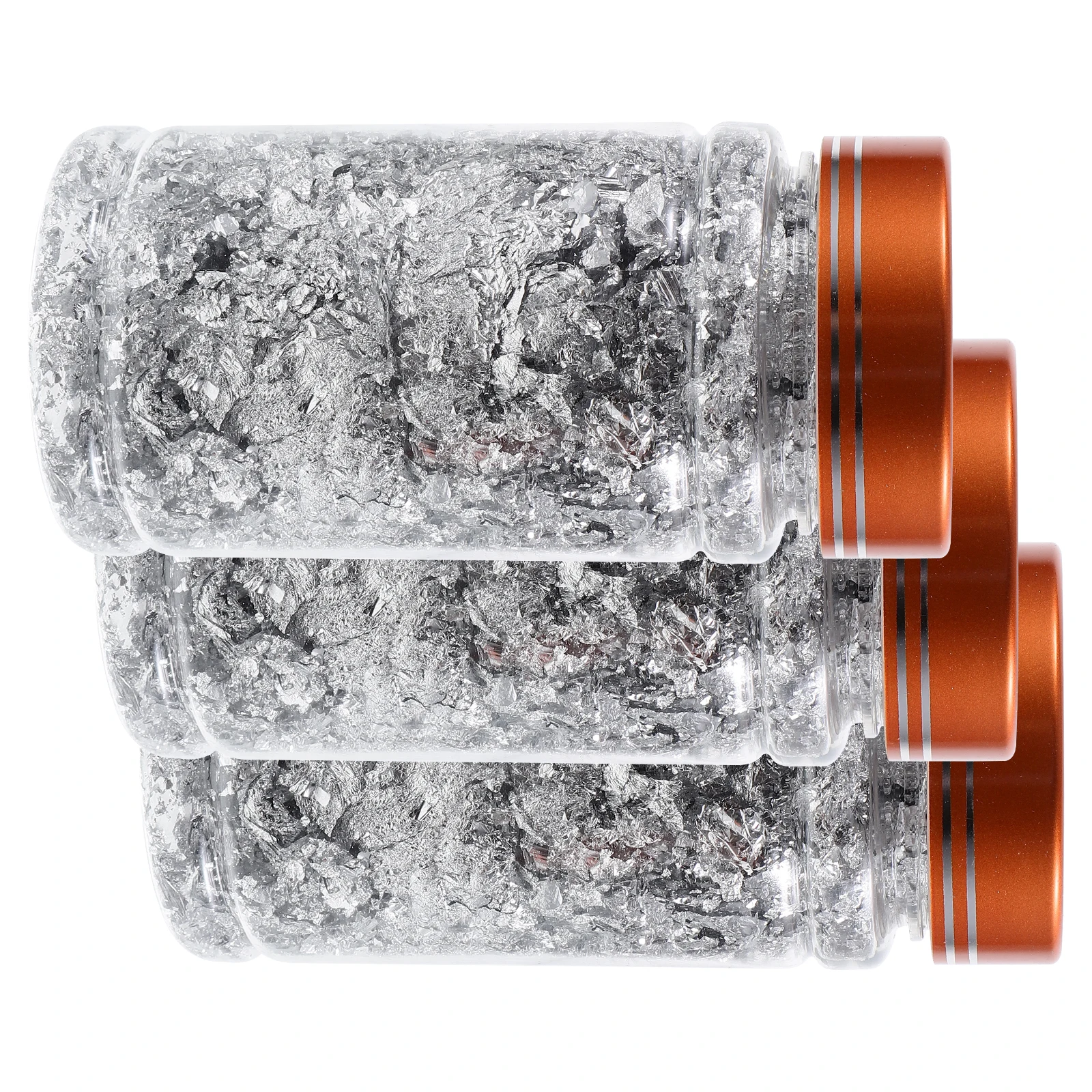 

2 Pcs Foil Paper 3g Mini Bottle Nail Art Tips Decor for Home Cell Phone Case Invitation Card Bags Dress Body Art