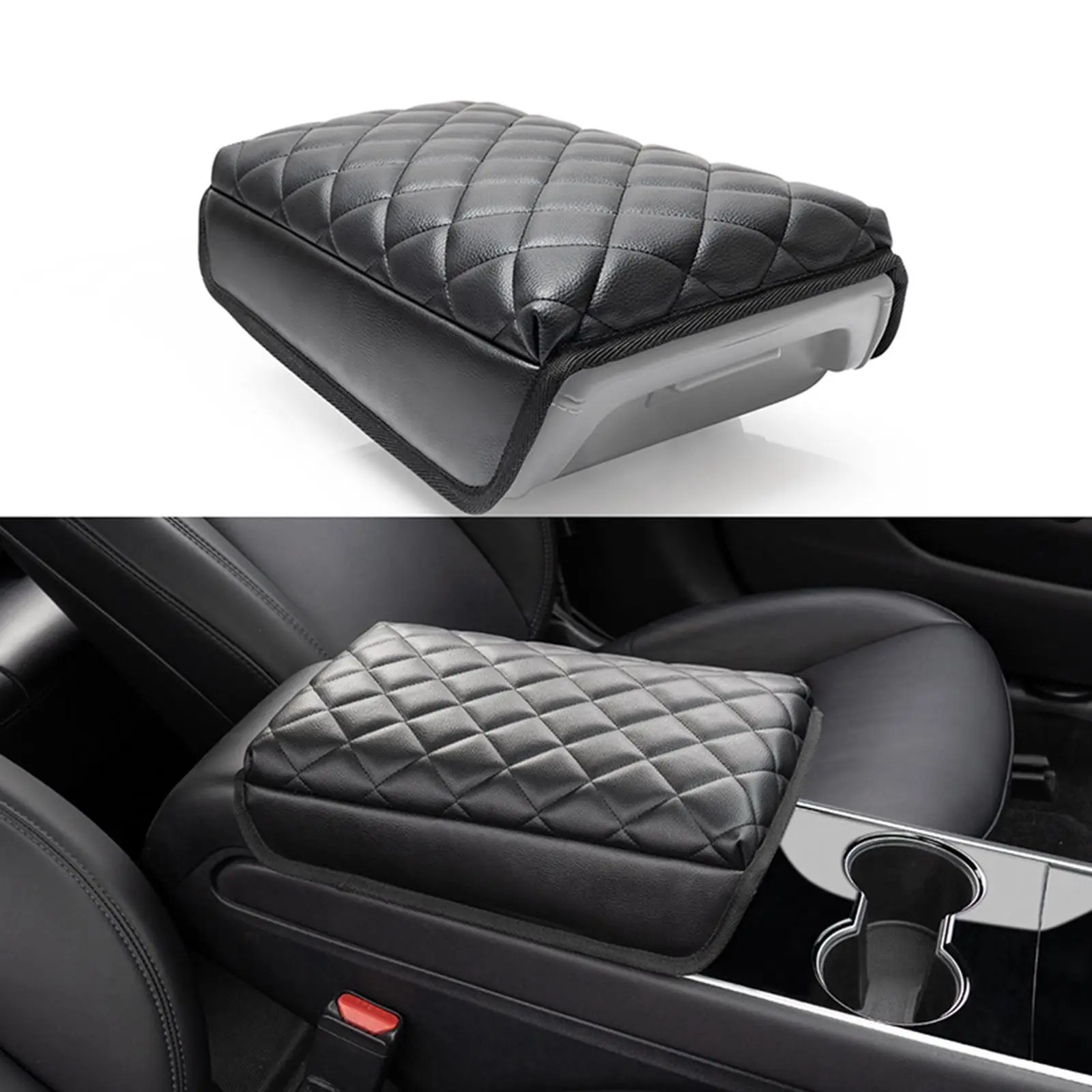 Universal Armrest Cushion Cover Mat Auto Fit for Model 3/Y