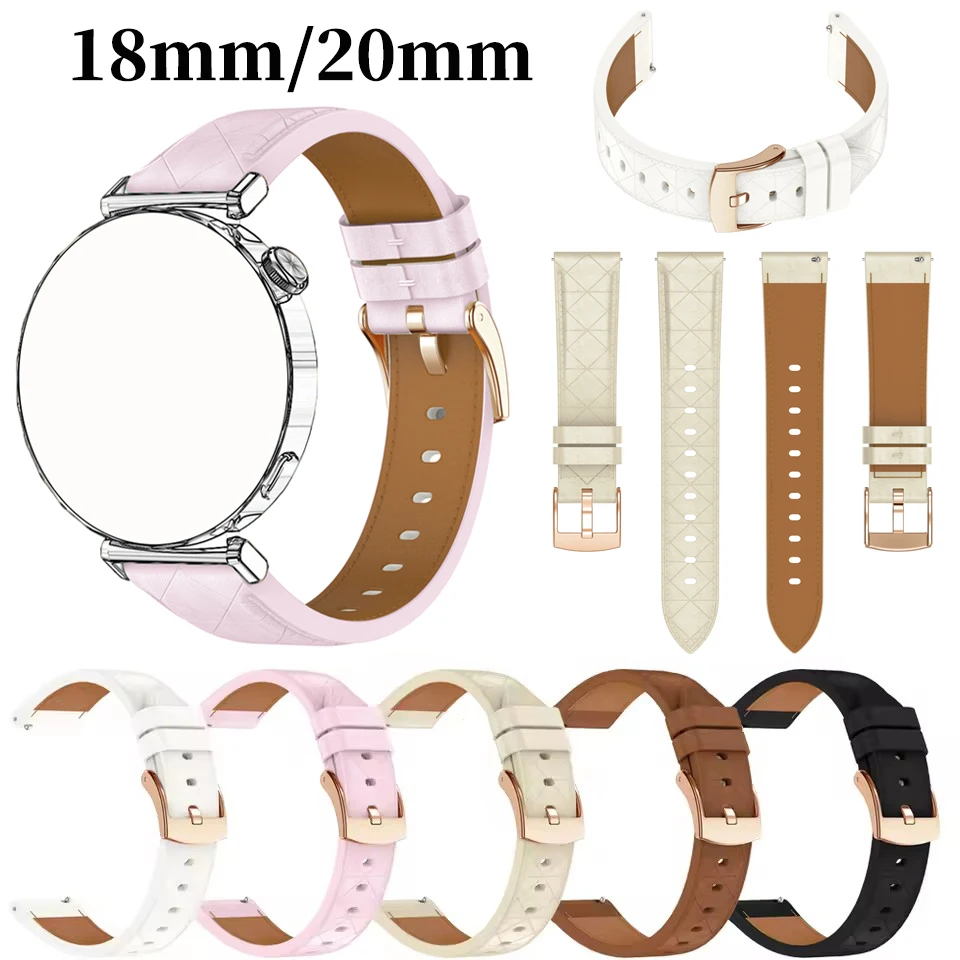 20 18 mm Kunstleder-Armband für Garmin Vivoactive 6/5/3/Venu sq2 Venu 2 plus Armband für Garmin Forerunner 570