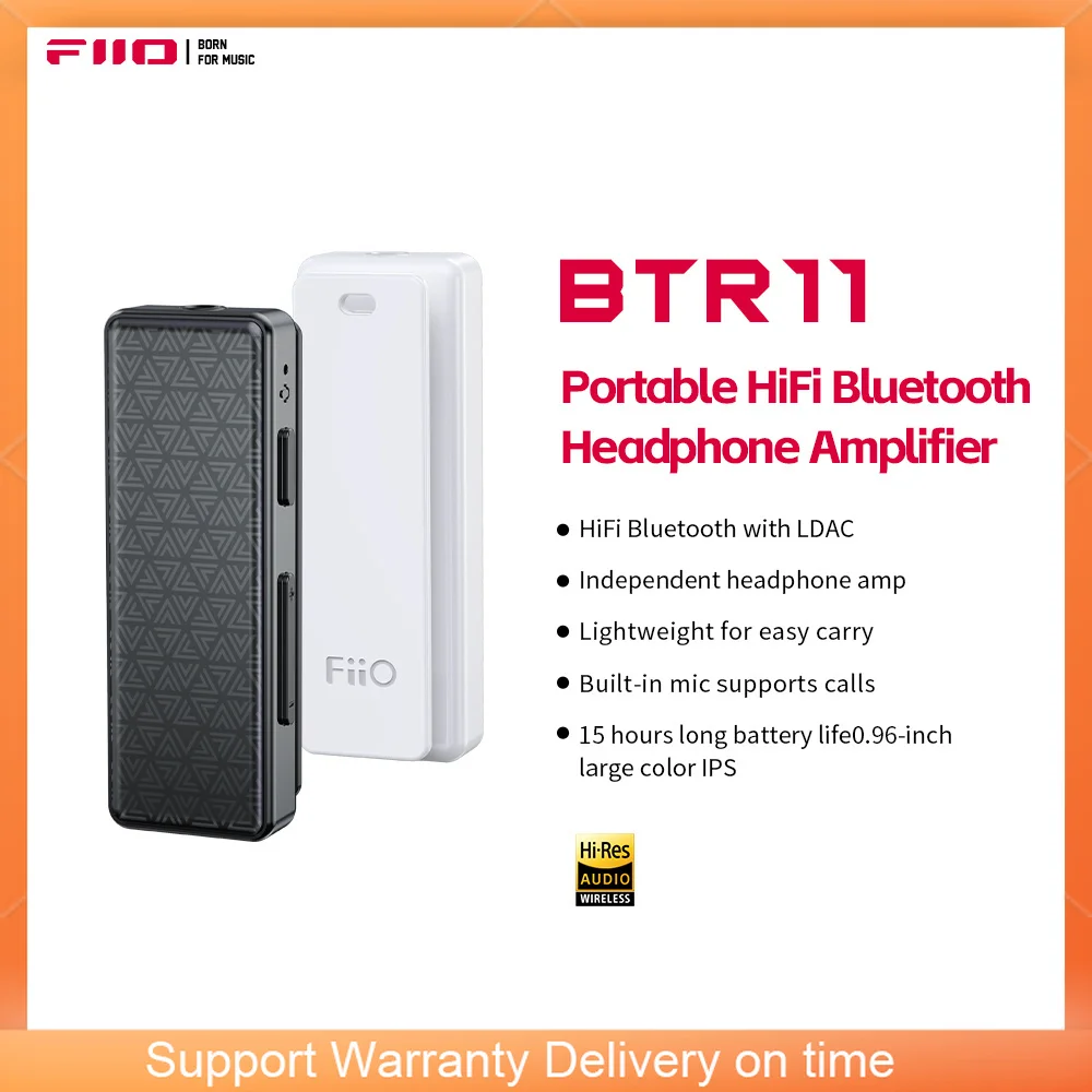 Новый приемник FiiO BTR11 Bluetooth 5,3 LDAC 3,5 мм беспроводной аудио адаптер усилителя для наушников для FF1 JD1 FD11 BT5.3 AMP