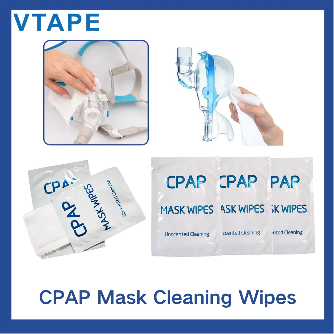 CPAP Mask Wipes for Masks, Cushions - Alcohol-free, Unscented Cleaning Wipe - Cleaning for CPAP & BIPAP Machines(Pack of 50)