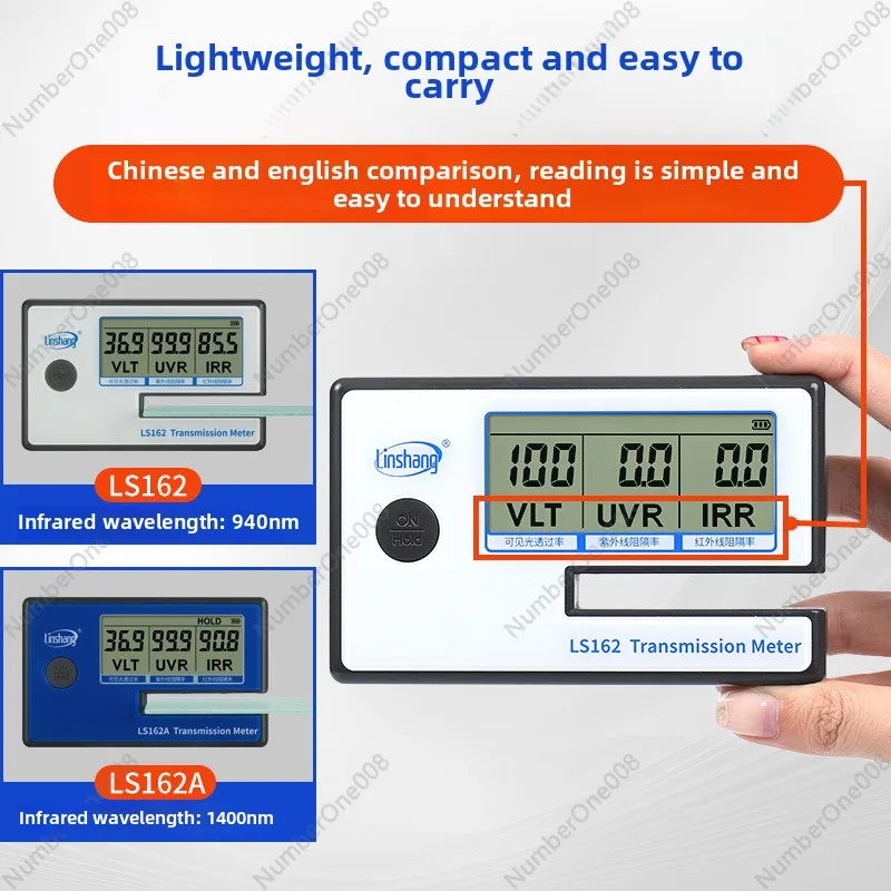 Linshang Solar Film Testing Instrument LS162 Portable Automotive Glass Insulation Film Tester LS160 Film Tester