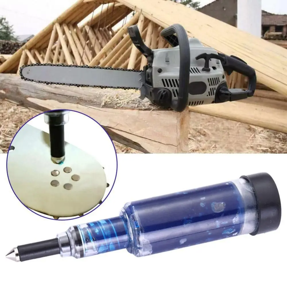 Guide de scie à chaîne de conception à poussée manuelle, barre de guidage de huileur, lubrification efficace, outil de graisse de tronçonneuse, outils d'entretien