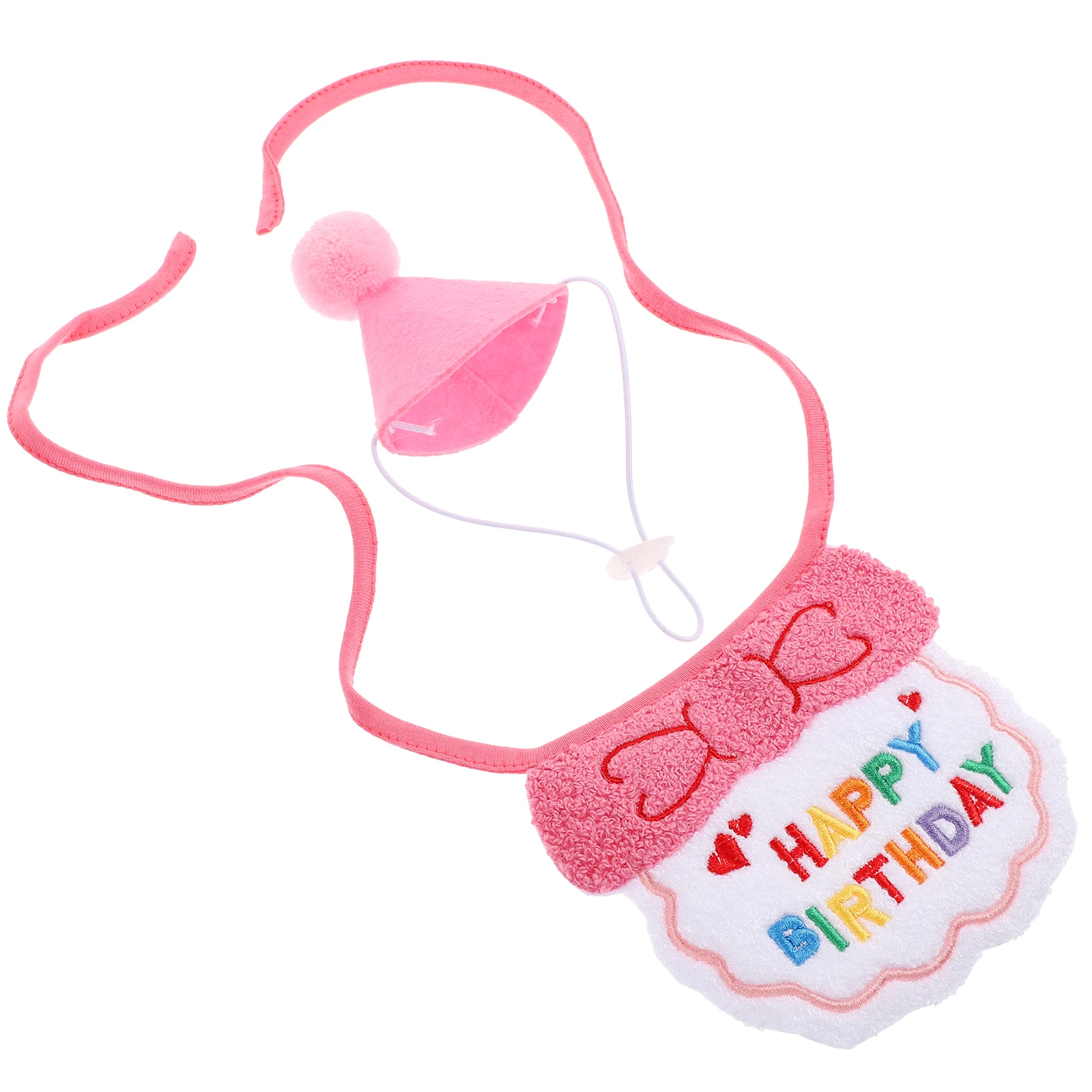 

Birthday Hat Bib Cute Pet Accessories Small Size Lightweight Washable Reusable Dog Cats Birthday Dog Supply Pet
