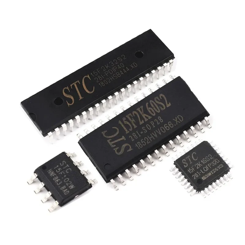 5PCS STC15F2K60S2/08S2/16S2/32S2/102W In-Line PDIP40 SMD SOP Microcontroller Chip for Electronics Projects