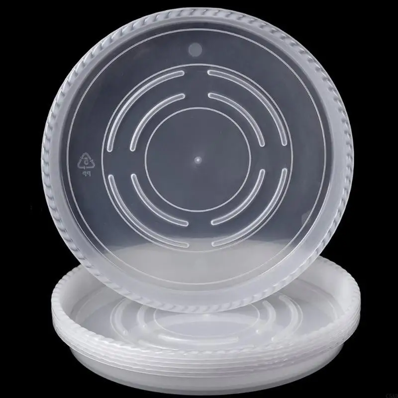 9/10.5Inch Heavy Duty Plant Saucers Clear Plastic Water Catchers Tray C5AD