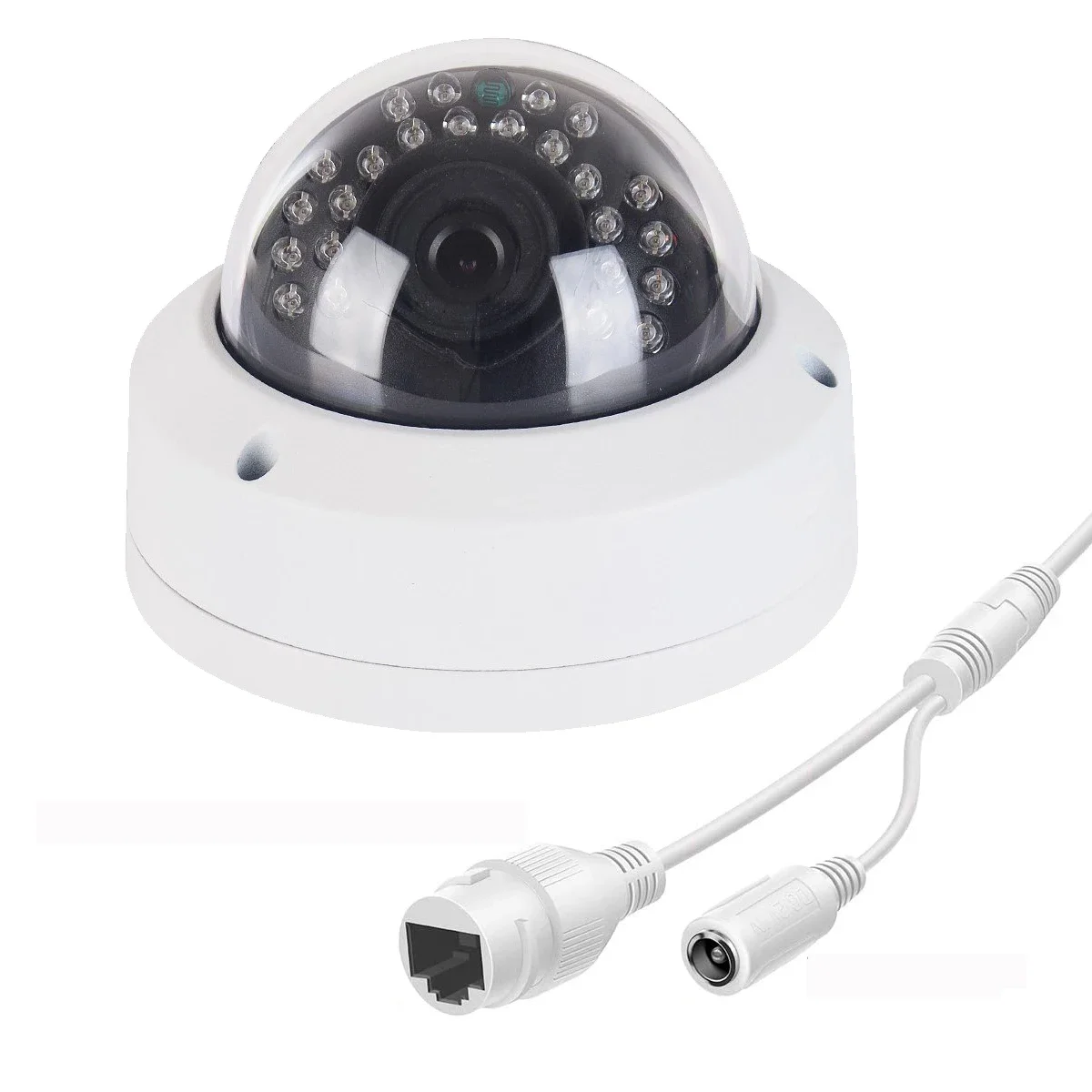 

CCTV 4K 8MP POE Vandal-Proof Dome Network IP Security Camera, 24PCS IR LEDs Night Vision 3.6mm Lens, AI Camera
