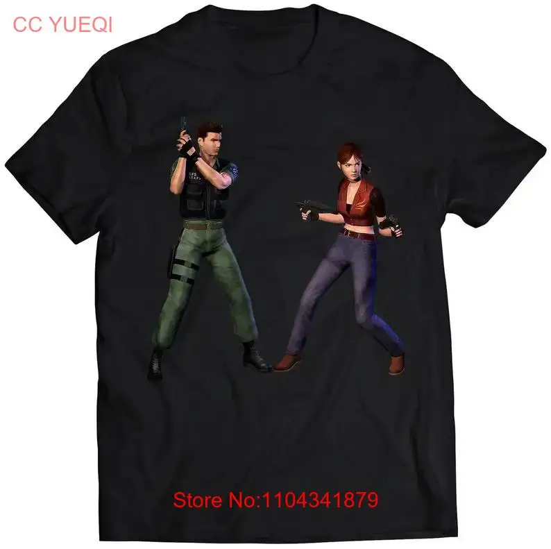 Chris Claire Redfield Residence Evil Code Veronica T shirt vector long or short sleeves