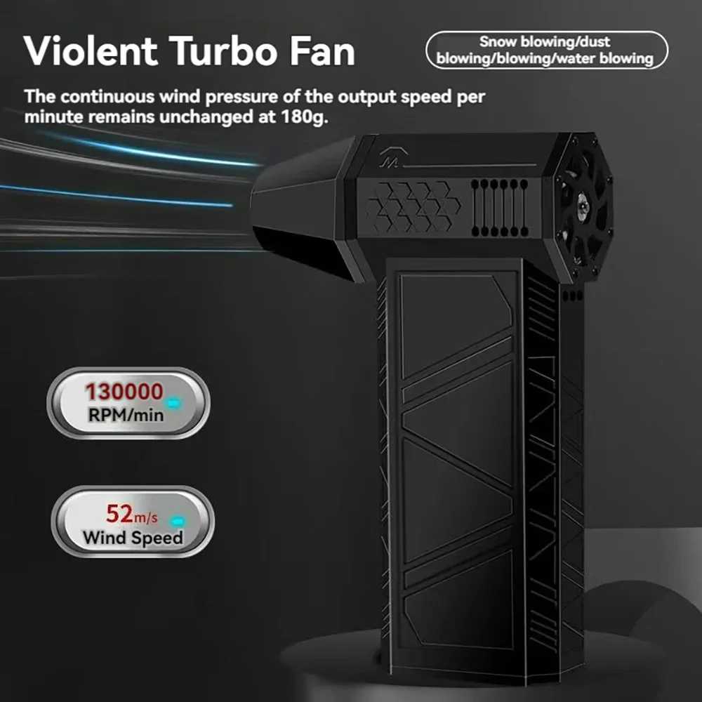 130000RPM 7.4V 4000mAh Mini Turbo Jet Fan Portable Air Blower Turbofan Brushless Blower Wireless Super Powerful Wireless Blower