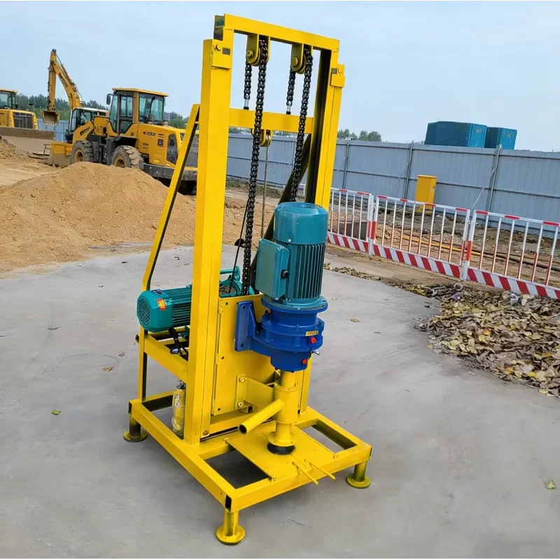 Automatic Electric Telescopic Water Well Drilling Rig Gearbox with Optional Electric Winch Max Depth 80m Simple Operation for