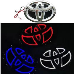 Luz LED con logotipo para rejilla delantera de coche, accesorio para Toyota Corolla, Reiz, PRADO, Yaris, LANDCRUIS, Camry, Vios, Highlander, LVALON, 5D