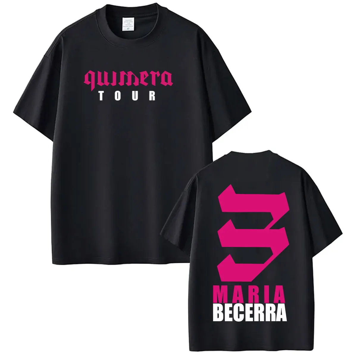 Camisetas con estampado de la cantante Maria Becerra Quimera Tour 2026, camisetas estéticas para hombres y mujeres, camiseta informal de algodón de manga corta, regalos para fanáticos