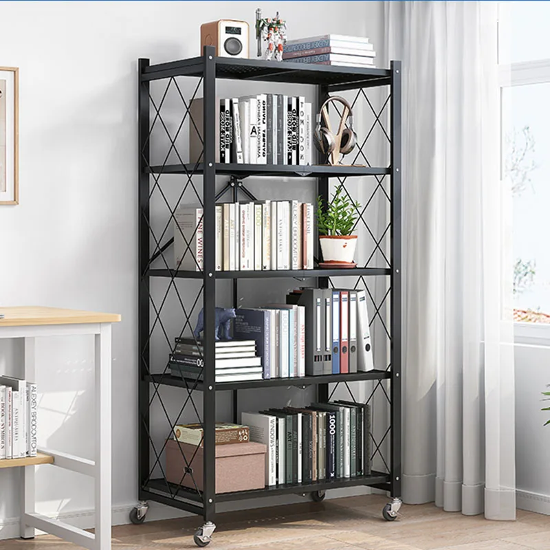 Trolley Storage Book Drawer Type Box Baby Bookcase Veranda Shelf Folding Large Iron Frame Scaffale Desk Organizer Library