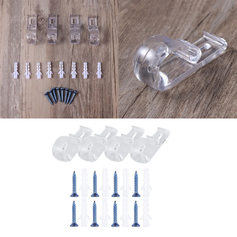 1 مجموعة إكسسوارات الستائر الستائر مقاطع بلاستيكية السنانير مسامير 53x15x23 سنتيمتر ل الستائر الدوارة الرومانية العمودية نافذة الستائر #1