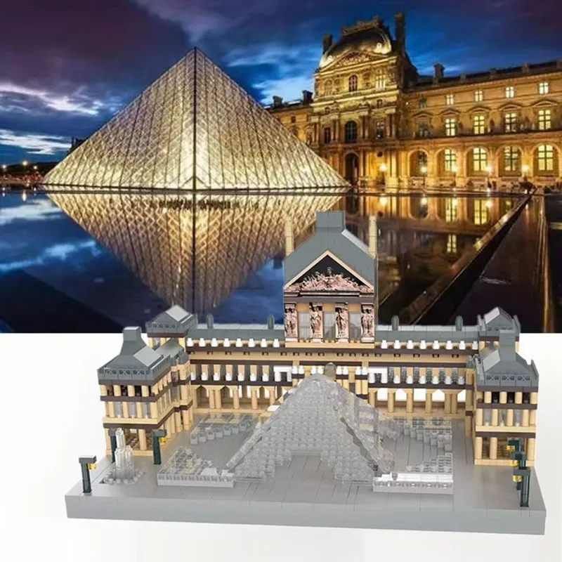 

World Architecture Pizza Tower Micro Particle Building Block Puzzle Assembled Handicraft Toy for Boys and Girls