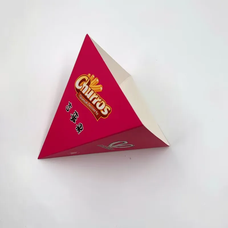 100pcs Spanish Treat Churros Takeaway Boxes Chocolate Baked French Fries Snack Baking Food Packaging Paper Box