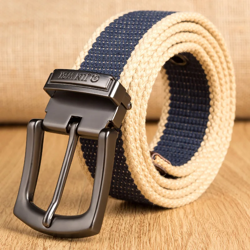 3.8cm Tactical Men Canvas Belts for Jeans Male Casual Metal Pin Detachable Buckle Straps Belt for Men 4mm Thick