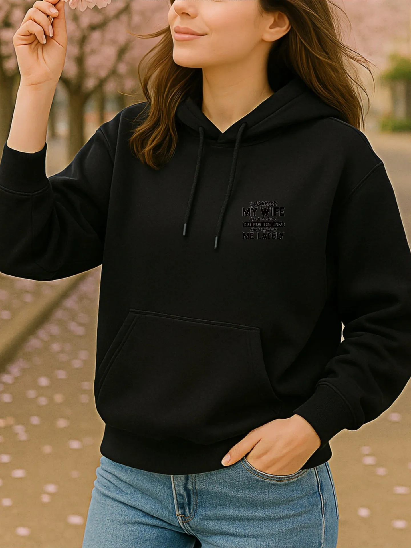 Essentiële hoodie, letterprint, casual esthetisch ontwerp, zachte stof, casual dagelijkse kleding, voor tieners