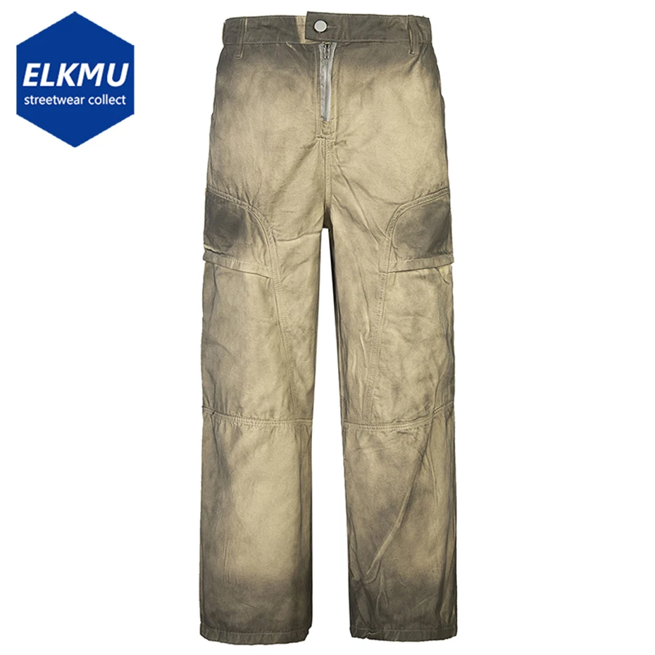 

Dirty Jeans Men's Vintage Baggy Jeans Trousers Streetwear Harajuku Hip Hop Jeans Man Denim Pants