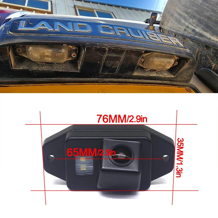 1080P Fisheye Rear View Camera Car Reverse Backup Parking Accessories For Toyota Land FJ Cruiser Prado 2700 4000 2007~2011
