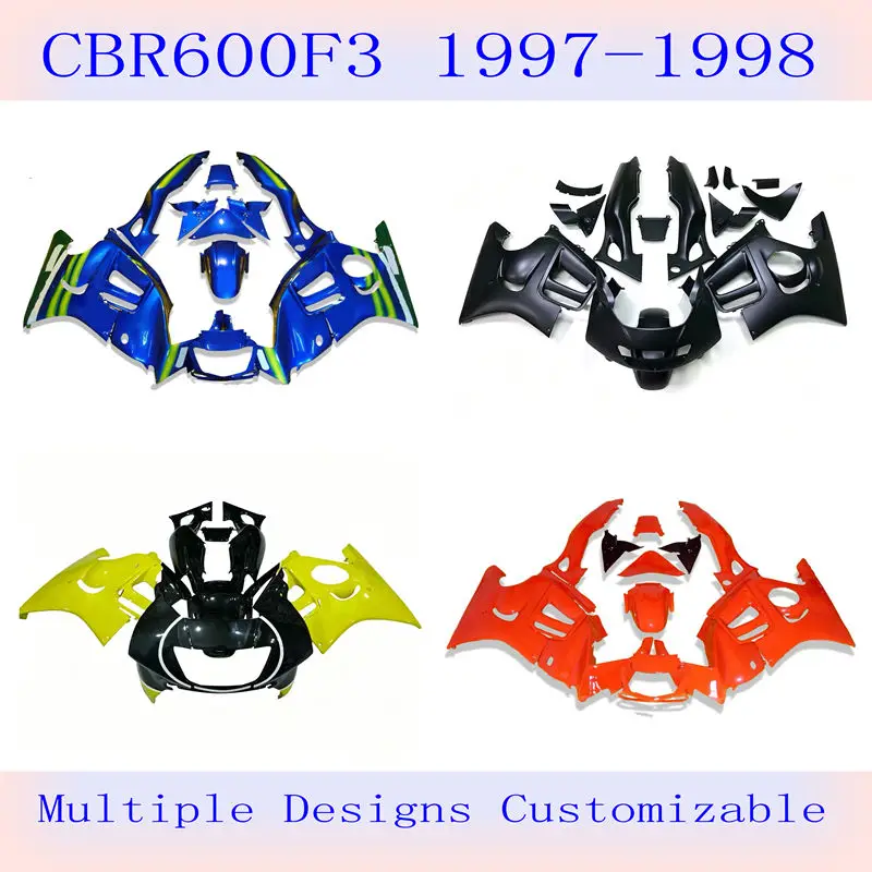 4 Gift new ABS cowling kit for HONDA CBR600F3 1997 1998 motorcycle casing accessories can be customized