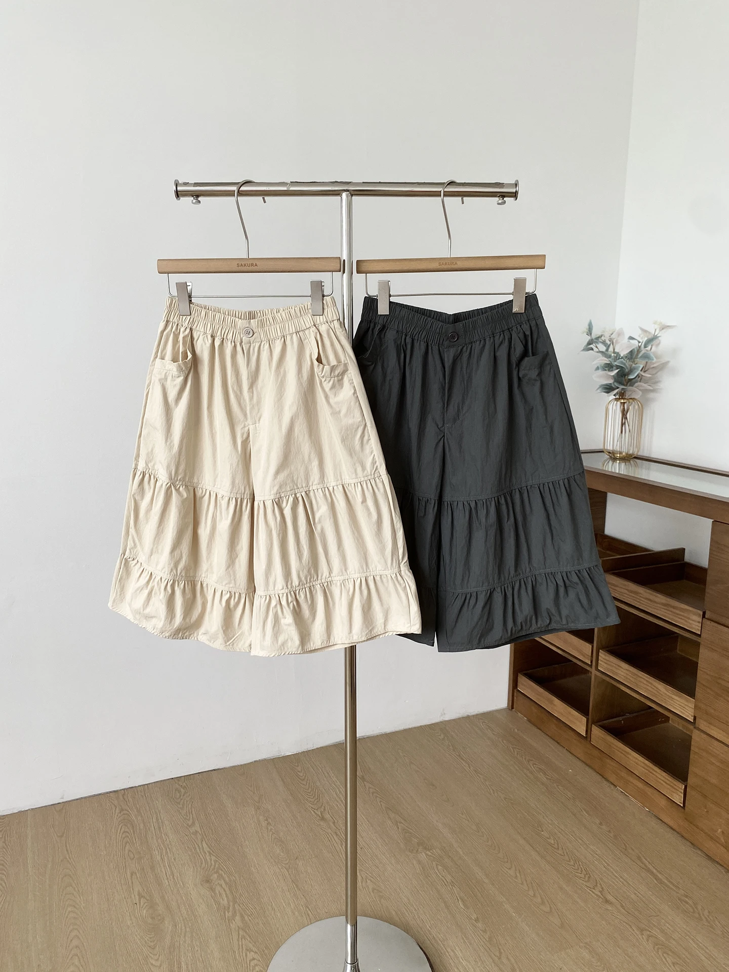 DIYI Comfortable Loose Women's Short Pants Spring Summer New Style High Waist Wide Leg Seven-Quarter Length Casual Trousers