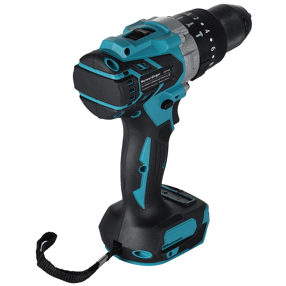 Heimerdinger Brushless Cordless Drill, 1300 In-lb(150N.m) Torque Electric Drill, 1/2