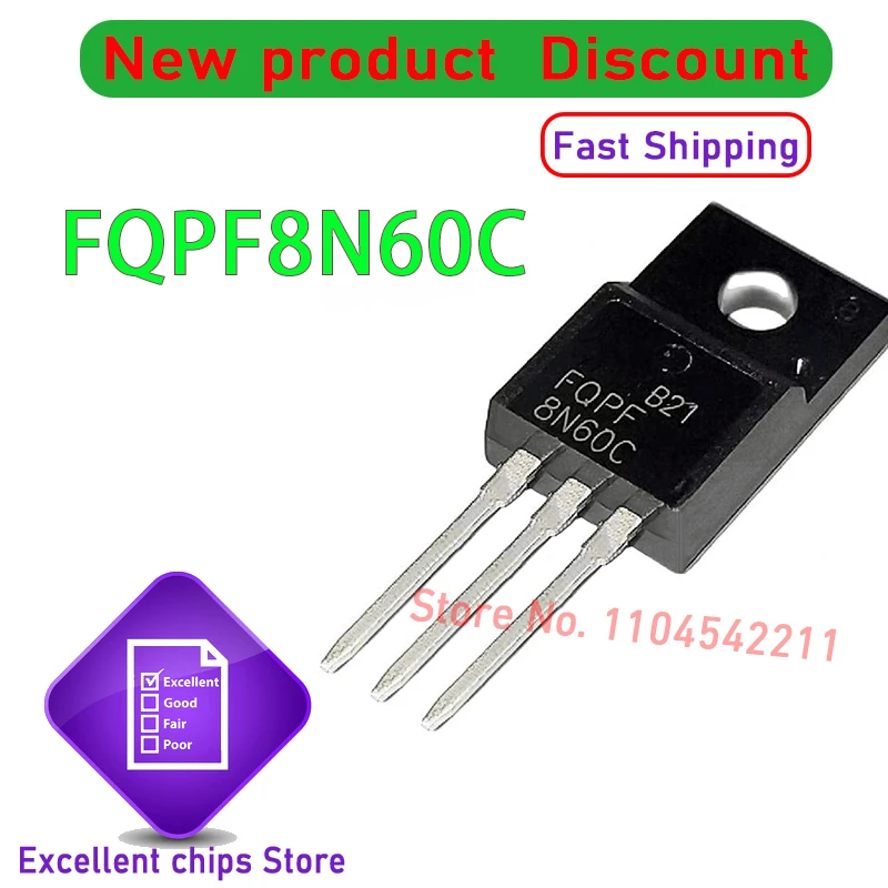 Original New FQPF8N60C FQPF 8N60C FQPF10N60C 10N60C FQPF12N60C 12N60C FQPF15N60C 15N60C FQPF20N60C 20N60C 50PCS