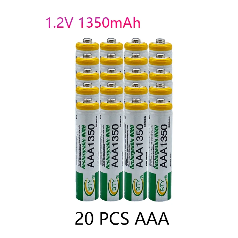 Bateria AAA 1.2V 1350mAh Ni-MH akumulator AAA do odtwarzaczy CD/MP3, latarki, zdalne sterowanie