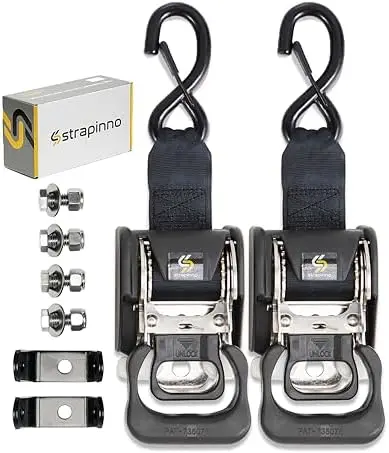 

Ремни-стяжки из нержавеющей стали с выдвижным механизмом, 4 фута - 1650 фунтов, для крепления лодочных прицепов, с монтажными кронштейнами