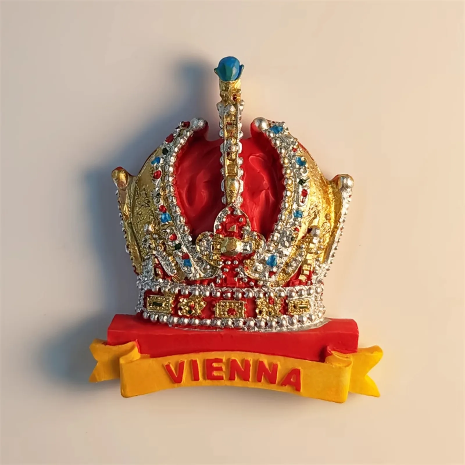 Crown Vienna Refrigerator Magnet Home Decor Fridge Sticker Hand-painted Austria Europe Souvenir Gifts Collection