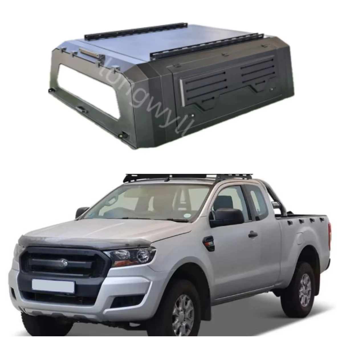 

Customized Hard Aluminum Alloy Smart Cap for Ranger T6 Double Cab Waterproof Canopy for Land Cruiser Pickup Sports Cover