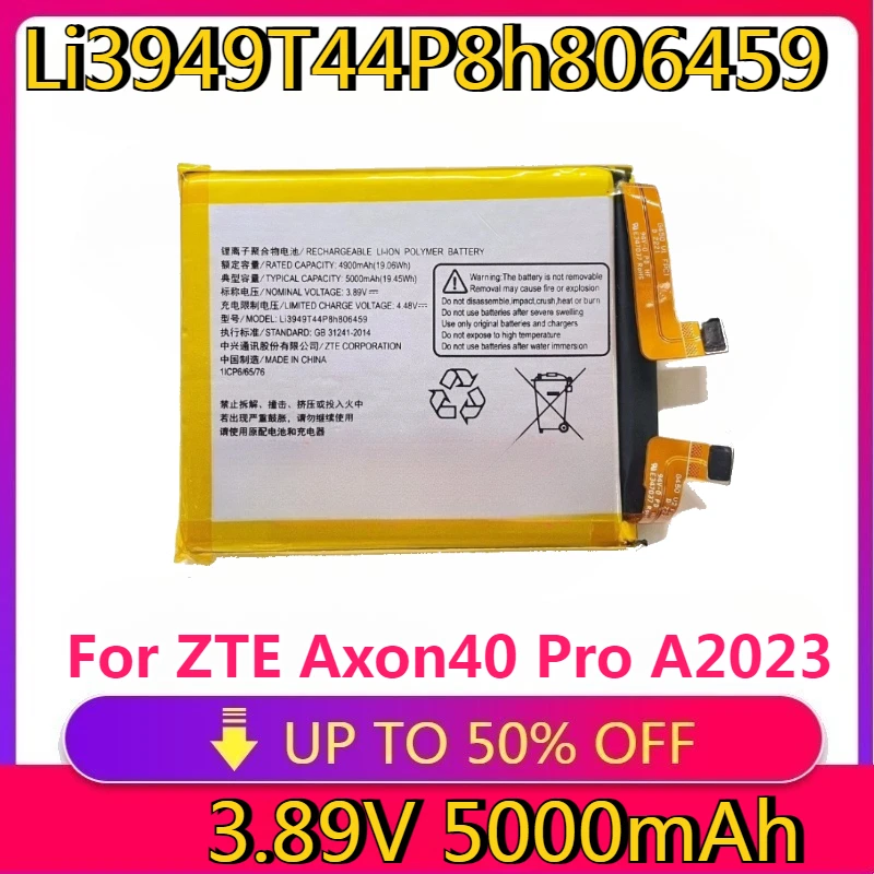 

New Battery Li3949T44P8h806459 5000mAh Battery For ZTE Axon 40 Ultra A2023P / for ZTE Axon40 Pro A2023 Mobile Phone