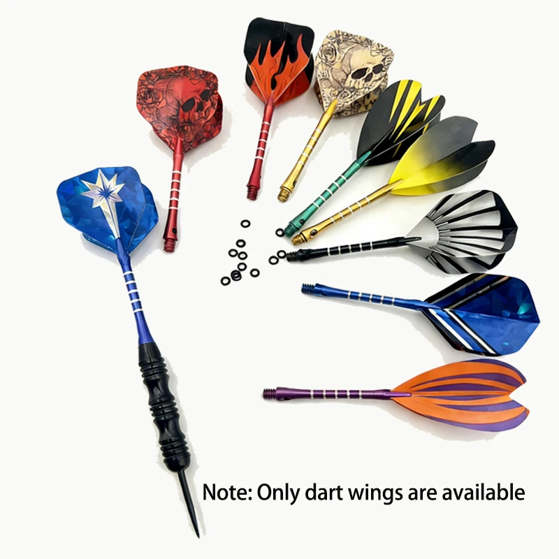 CZHIYAO 54pcs Dart Flights Replacement Dart Wings PVC Standard Dart Tail Accessories For Steel Tip Soft Tip Darts Game