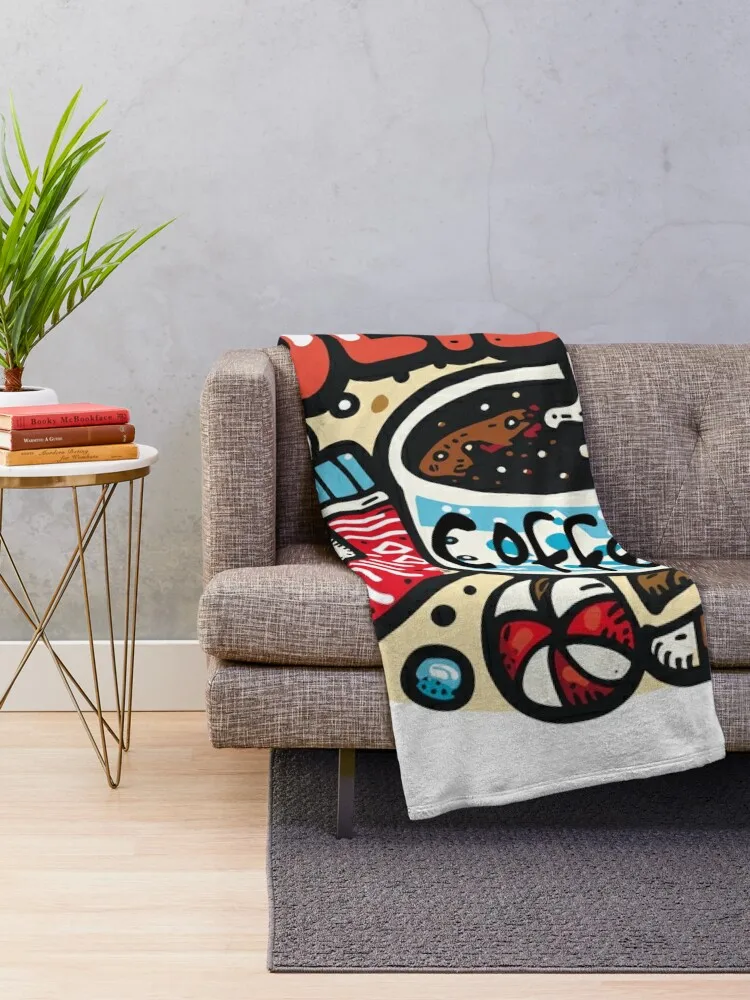 Caffeine Delight Throw Blanket for winter warm for winter Plush Blankets