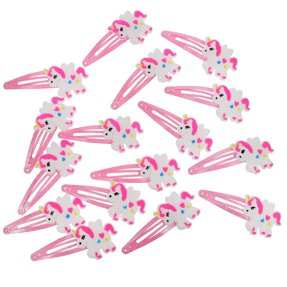 

20 Pcs Unicorn Hair Clip Girls Hairpin Toddler Accessories Small Clips for Barrette Barrettes Lady