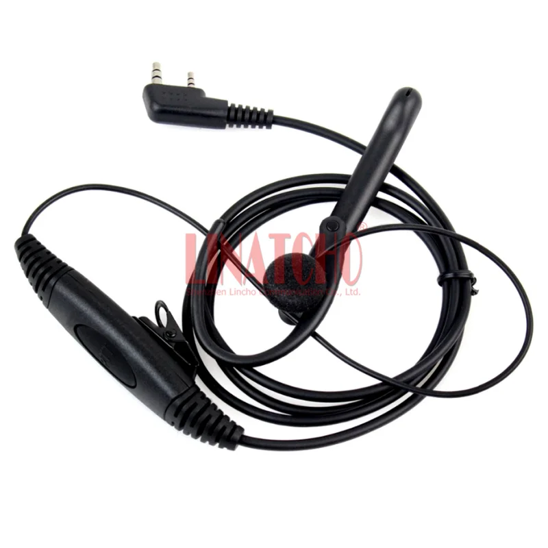 Baofeng 888S UV5R Walkie Talkie New 2 Pins Ear Bar Mic Hands Free Ear Loop Earphone