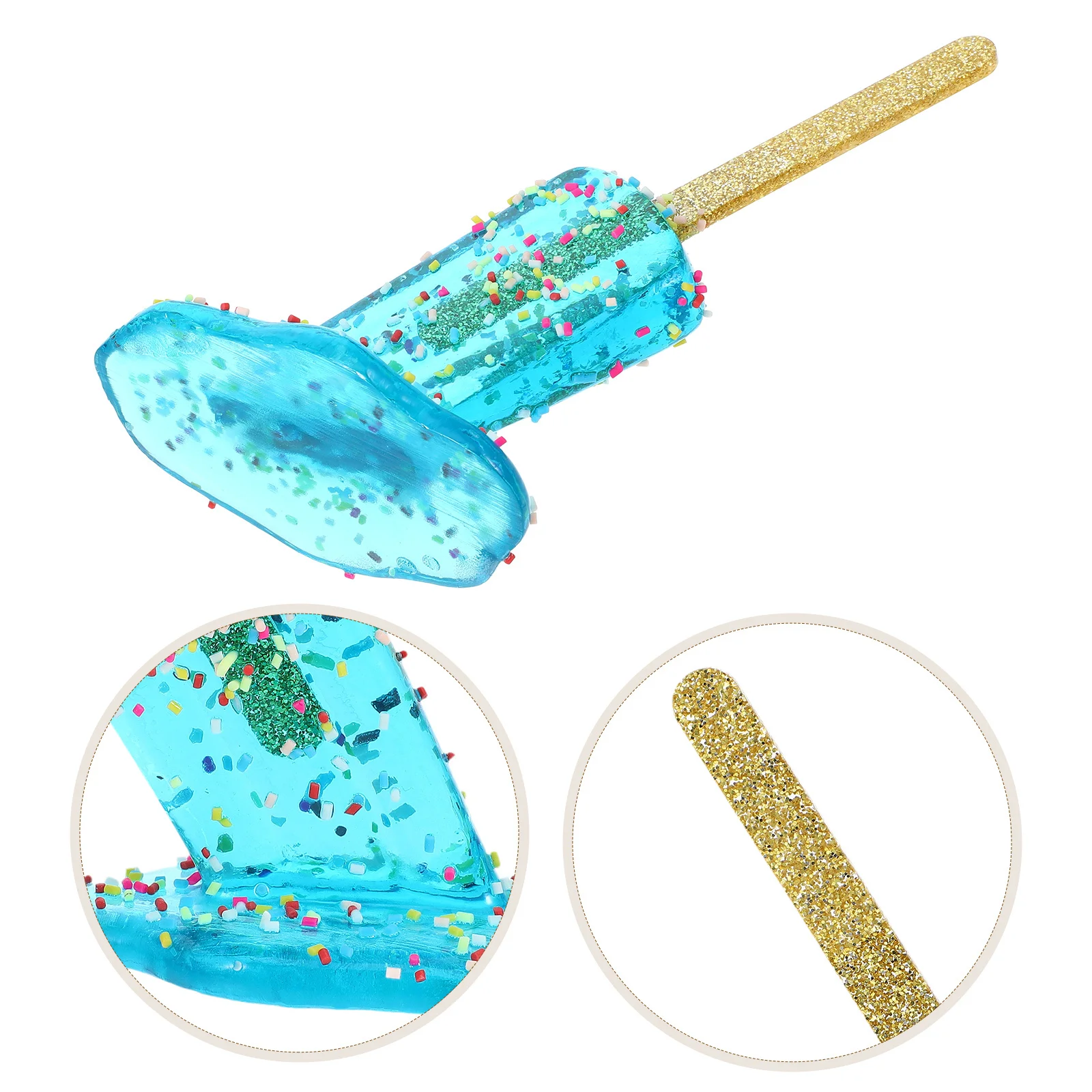 

Melted Ice Cream Resin Ornament Realistic Decor for Living Room Desktop Display Artificial Ice Cream Melting Sculpture