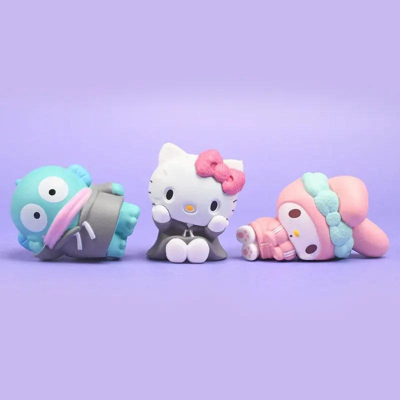 New Product In Stock Kt Cat Kuromi Cinnamoroll My Melody Home Edition Blind Box Desktop Ornament Surprise Gift For Friends view 2